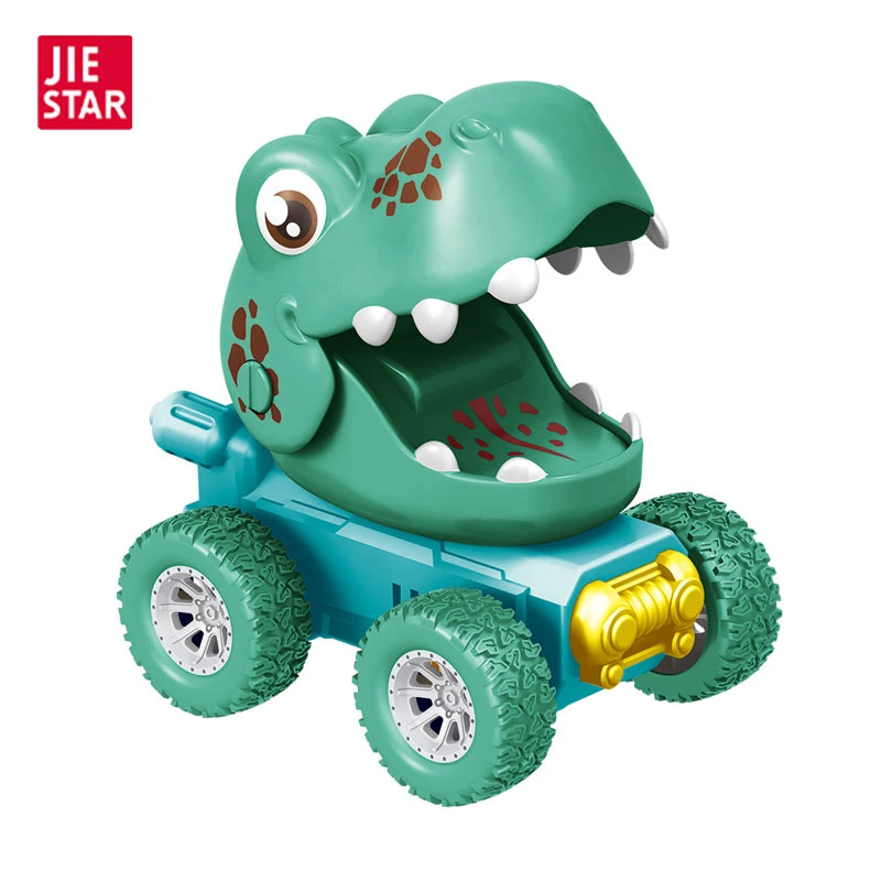 Jiestar Toys New Style Kids Plastic Dino Car Toy Set Boys Girls Christmas Birthday Gift Set Children Animal Toy Set Cartoon Toy Car Baby Dinosaur Toys