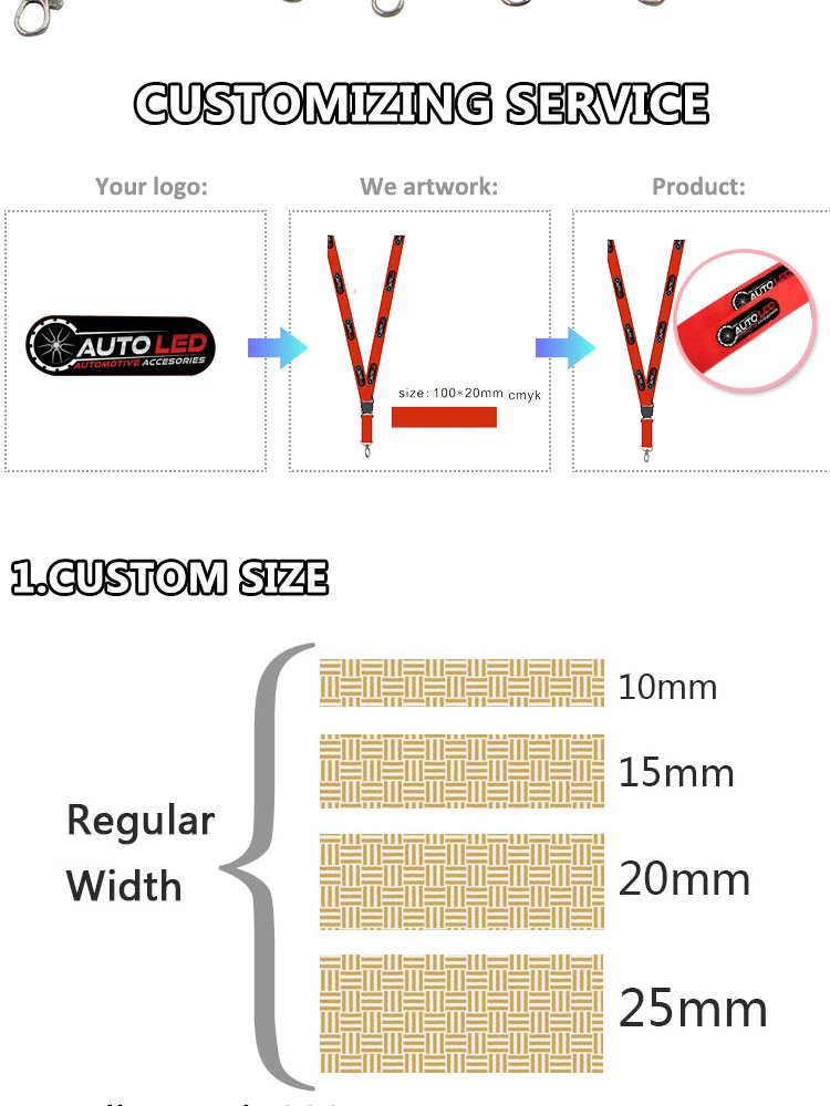 Wholesale Promotional Promotion Gift Custom Sublimation Heated Transfer Printing Polyeter Printed Logo Neck Metal Hook Buckle Office Lanyard for ID Card Badge