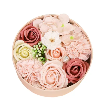 Regalo di fiori di sapone rosa artificiale per la festa della mamma, San Valentino