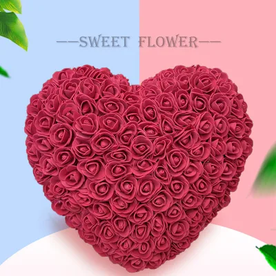 Regalo di compleanno di San Valentino, fiore immortale, fiore di sapone, cuore di rosa, amore rosa