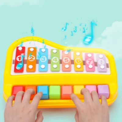 Il grande lettore xilofono felice riproduce musica infantile a 8 toni, giocattolo interattivo per l'apprendimento precoce, per giocattoli per bambini