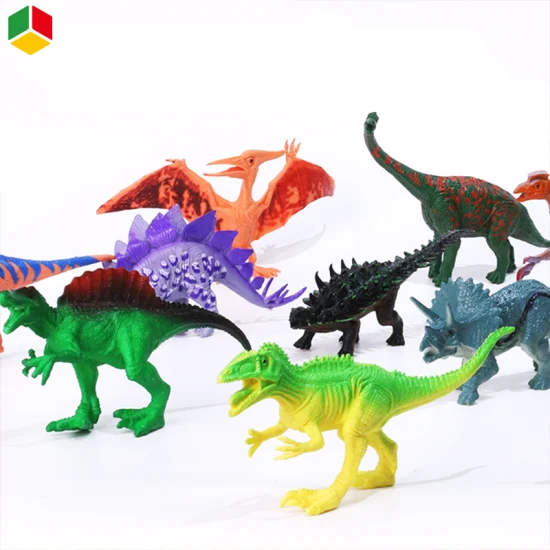 QS 6PCS 7 pollici educativo dinosauro modello animale giocattolo plastica dura figura giocattoli per bambini regalo di Natale per bambini